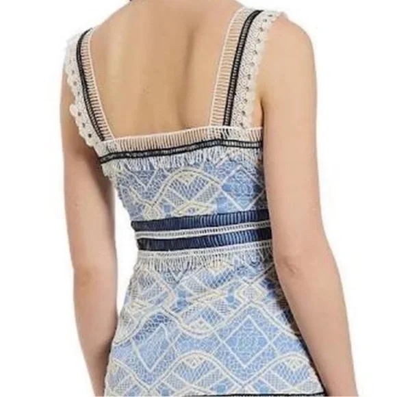 Gianni Bini Tiered blue dress size 4 - Picture 4 of 16